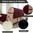 thumbnail image 6 of 100% Waterproof Recliner Sofa Cover 2 Seat Reclining Couch Cover for 2 Cushion Couch Waterproof Recliner Sofa Protector Cover Pets with Non Slip Backing and Strap, 6 of 7