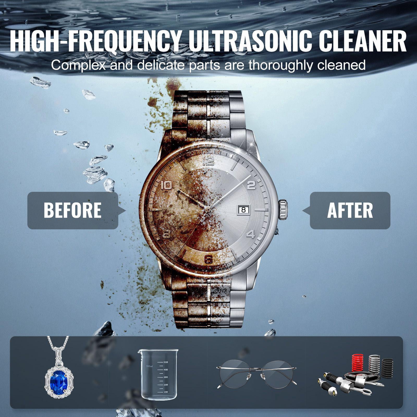 3L 120W Digital Ultrasonic Cleaner with Heater Timer Gentle Mode Upgraded Degassing 40kHz for Jewelry Glasses Tools Retainer