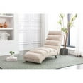 thumbnail image 2 of Massage Linen Chaise Lounge Indoor Chair, Electric Recliner Chair, Sleeper Chair, Upholstered Lounge Sofa Modern Long Lounger for Office Bedroom or Living Room-Beige, 2 of 7