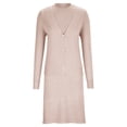 thumbnail image 4 of Pompotops Mode Femme Aguichant Solide Printemps Automne Décontracté Col en V Ensemble Deux Pièces Manches Longues Robe Unie en Solde, 4 of 6