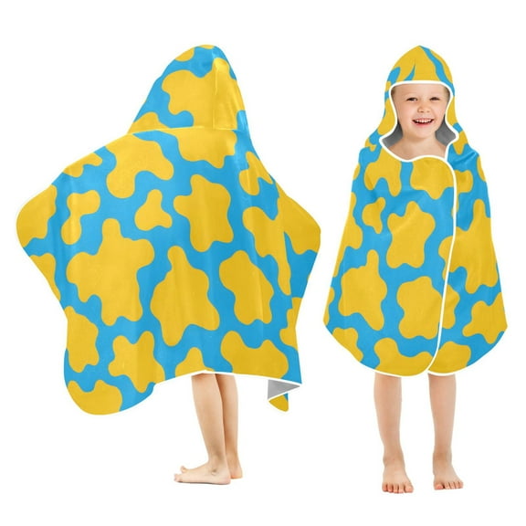 joogoo Cow Print Kids Hooded Beach Towel Baby Bath Towel 23.5"x50"