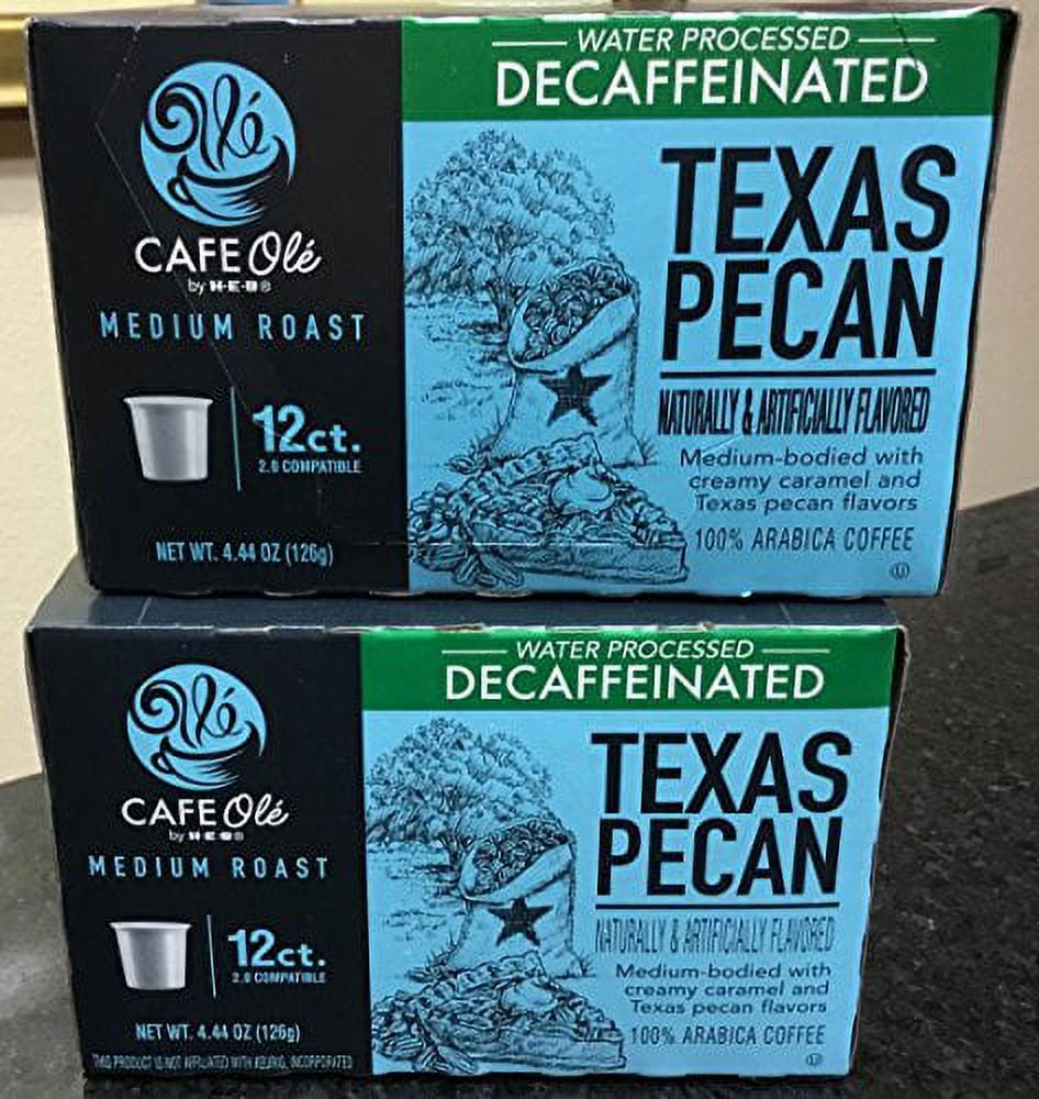 Cafe Ole Texas Pecan DECAF k-cup coffee 12. cts. (Pack of 2)
