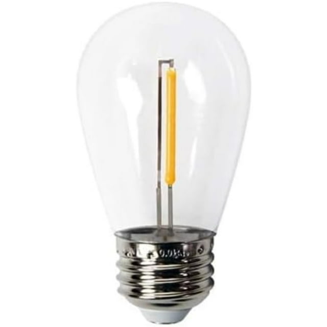 Bombillas de cadena Changmaius S14 de filamento (paquete de 4/12/30), blanco cálido de 2700 K, casquillo de rosca mediano E26, de plástico irrompible, de repuesto para exteriores.