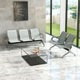thumbnail image 2 of Kinbor 5-Seat Waiting Room Chairs, Airport Reception Chairs Reception Bench Seating Lobby Chairs for Business Office Bank Airport, Silver, 2 of 9