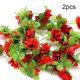 thumbnail image 2 of Toystoory 2 uds. De rosas artificiales pequeñas, enredadera colgante, decoración de plantas falsas para bodas Decoración del hogar rojo, 2 of 6