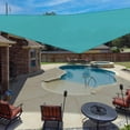 thumbnail image 6 of x 13' x 17.7' Sun Shade Sail Right Triangle Outdoor Canopy Cover UV Block for Backyard Porch Pergola Deck Garden Patio (Turquoise), 6 of 8