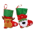 thumbnail image 3 of Calcetín navideño Yuarrent Adorno colgante pequeño Patrón de alce, 3 of 6
