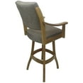 thumbnail image 2 of Tobias Designs Casa Extra Tall 34" Solid Wood & Fabric Bar Stool in Brown, 2 of 2