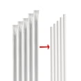 thumbnail image 1 of 100 Pack White Paper Drinking Straws Wrapped Eco-Friendly Party Supplies Wedding, 1 of 4