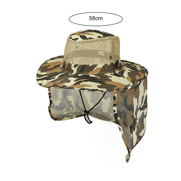 Fishing Hat Camouflage UV Protection Accessory Sweat Absorbing Wide Brim  Bucket Cap for Hiking 