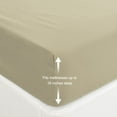 thumbnail image 4 of Unique Bargains Brushed Microfiber Fitted Sheet Bed Cover Khaki Full, 4 of 5