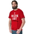 thumbnail image 5 of Funny I Work Out Procrastination Men's Graphic T Shirt Tees Brisco Brands L, 5 of 6
