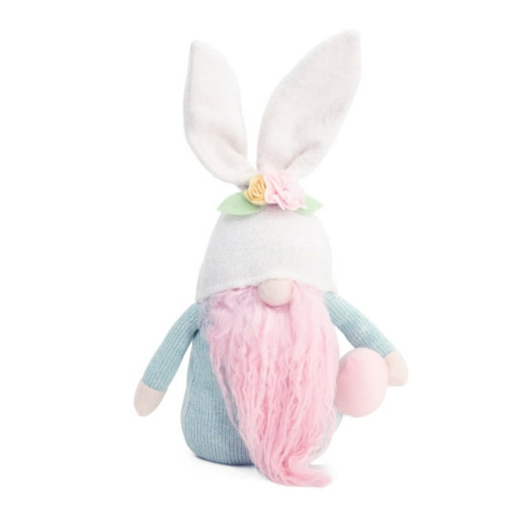 COTTON & CO Easter Decor Bunny Gnome Carrying Egg-Blue