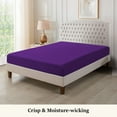 thumbnail image 3 of 1000 Thread Count 3 Piece (1- Fitted Sheet + 2- Pillow cover) Quality 27 Inch Deep Pocket 100% Egyptian Cotton Color Purple Solid Size Full, 3 of 6