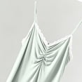 thumbnail image 5 of Fengactive Womens Ruffle Hem Chemise V Neck Lace Trim Ruched Bust Spaghetti Strap Sleepwear, 5 of 9