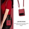 thumbnail image 6 of for Samsung Galaxy Z Flip 4 5G Women Wallet Case with Card Holder, Premium PU Leather Detachable Adjustable Cross-Body Strap Phone Case Cover for Samsung Galaxy Z Flip 4 CT Red, 6 of 16