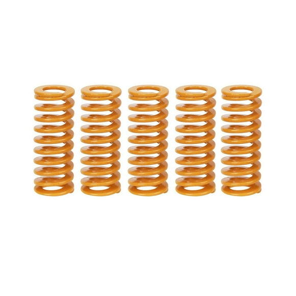Langgg Ressort de Nivellement de Lit Chauffant pour Imprimante 3D, Extrudeuse, Matrice de Compression d'Extrusion, Ressort de Remplacement pour CR-7, Jaune, 10x25 mm