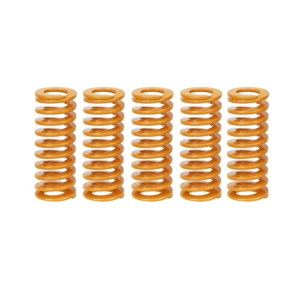 Matsuzay Resorte de nivelación de cama calentada para impresora 3D, extrusora de extrusión, resorte de troquel de compresión, reemplazo para Kits de mantenimiento de impresoras amarillo 10x25mm