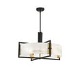 thumbnail image 3 of Hayward 5-Light Pendant in Matte Black with Warm Brass Accents, 3 of 5