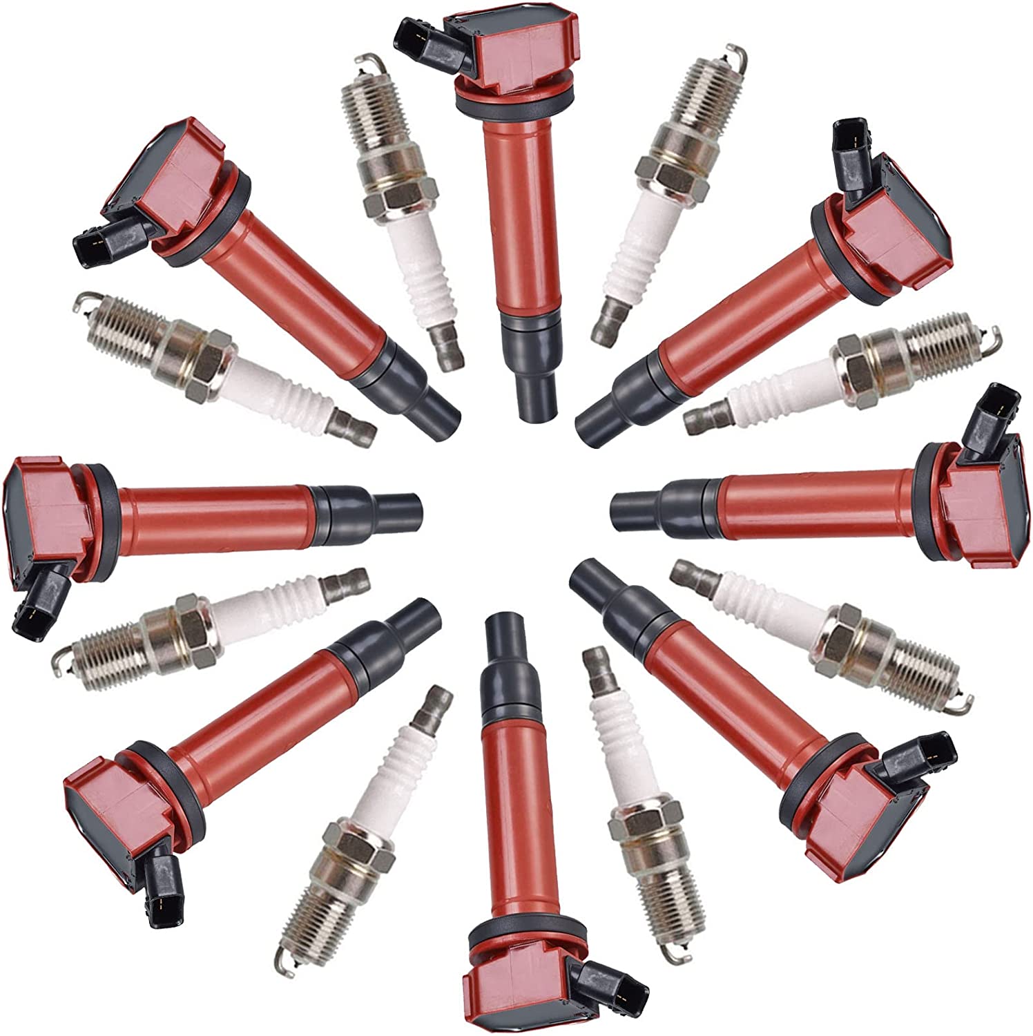 Yoshi Motors Pack of 8 Engine Ignition Coil With 8 Platinum Spark Plug