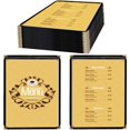 thumbnail image 1 of 25 Pack Of Menu Covers - Single Page Fits 8.5 X 11 Inch Paper Menu Holder Double Stitched Restaurant Menu Covers-Gold, 1 of 5