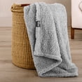 thumbnail image 7 of Bare Home Faux Shearling Blanket - Dual Layer - Fluffy & Soft - Lightweight - Full/Queen, Light Gray, 7 of 7