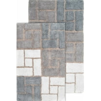 Chesapeake Berkeley 2pc Grey Bath Rug Set (21"x34" & 24"x 40")