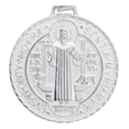 thumbnail image 3 of JOYARIS Dije Medalla Grande San Benito Diamantada Plata Ley 925 DM-0001408, 3 of 4