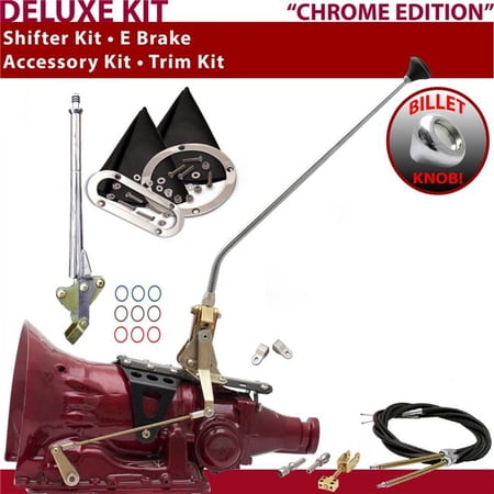 American Shifter AOD Shifter Kit Chrome 23 in. E Brake Cable Clevis Trim Kit for F40F3