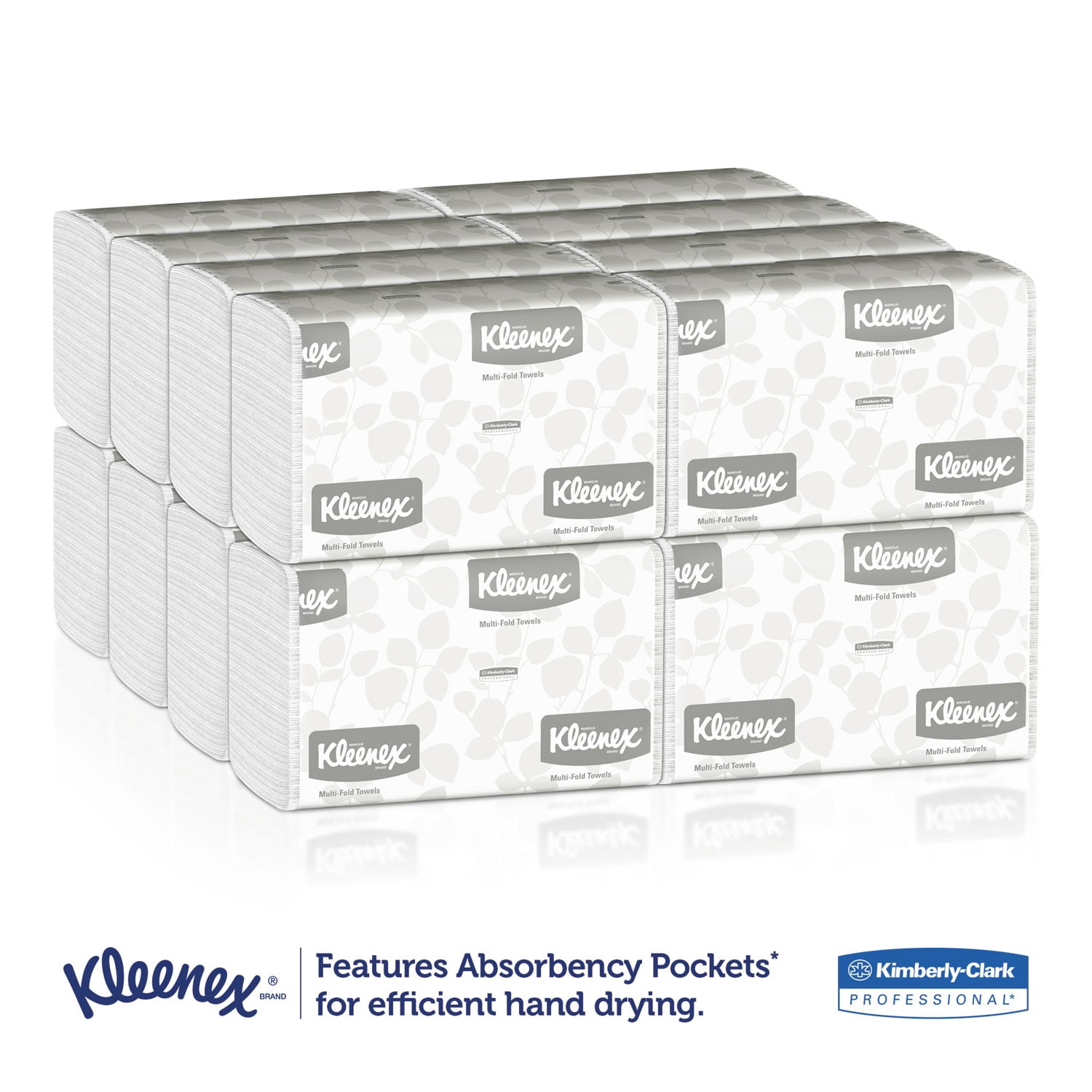 Kleenex Multi-Fold Paper Towels, 9.2 x 9.4, White, 150/Pack, 16 Packs/Carton -KCC01890 - 2