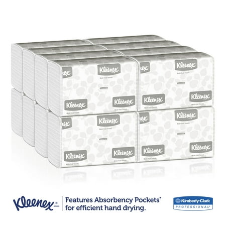 (Incomplete) Kleenex Multi-Fold Paper Towels  9.2 x 9.4  White  150/Pack  16 Packs/Carton -KCC01890