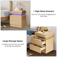 thumbnail image 6 of Hommpa RGB LED 2 Drawers Nightstand Bedroom Modern Bedside Table 17.72'' Lx 13.78''Wx 20.47''H, 6 of 10
