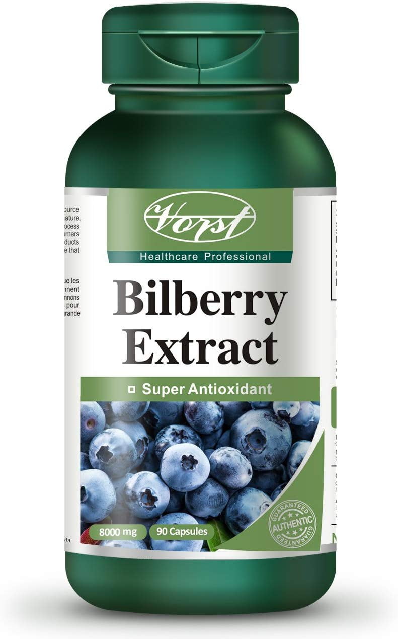 Vorst Bilberry Extract 8000mg Equivalent Raw Herb 90 Capsules Walmart