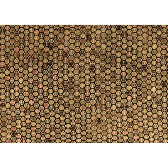 Ahgly Company Indoor Rectangle Abstract Brown Modern Area Rugs, 8' x 10'