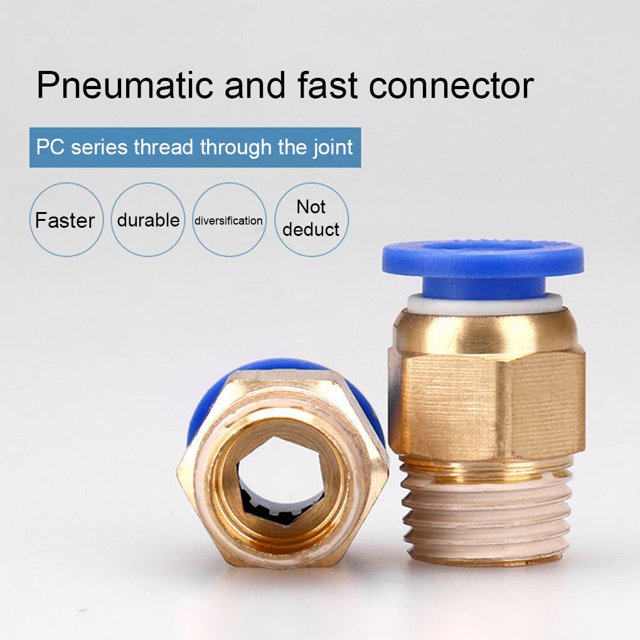 tredstone 10 Pcs Maison Portable Interface Filetée Tuyau Pneumatique Connecteur de Tuyau Pneumatique Réutilisable Libération Rapide Connecteurs de Tuyau Matériel PC4-02