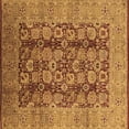 thumbnail image 1 of Ahgly Company Indoor Square Oriental Brown Industrial Area Rugs, 5' Square, 1 of 4