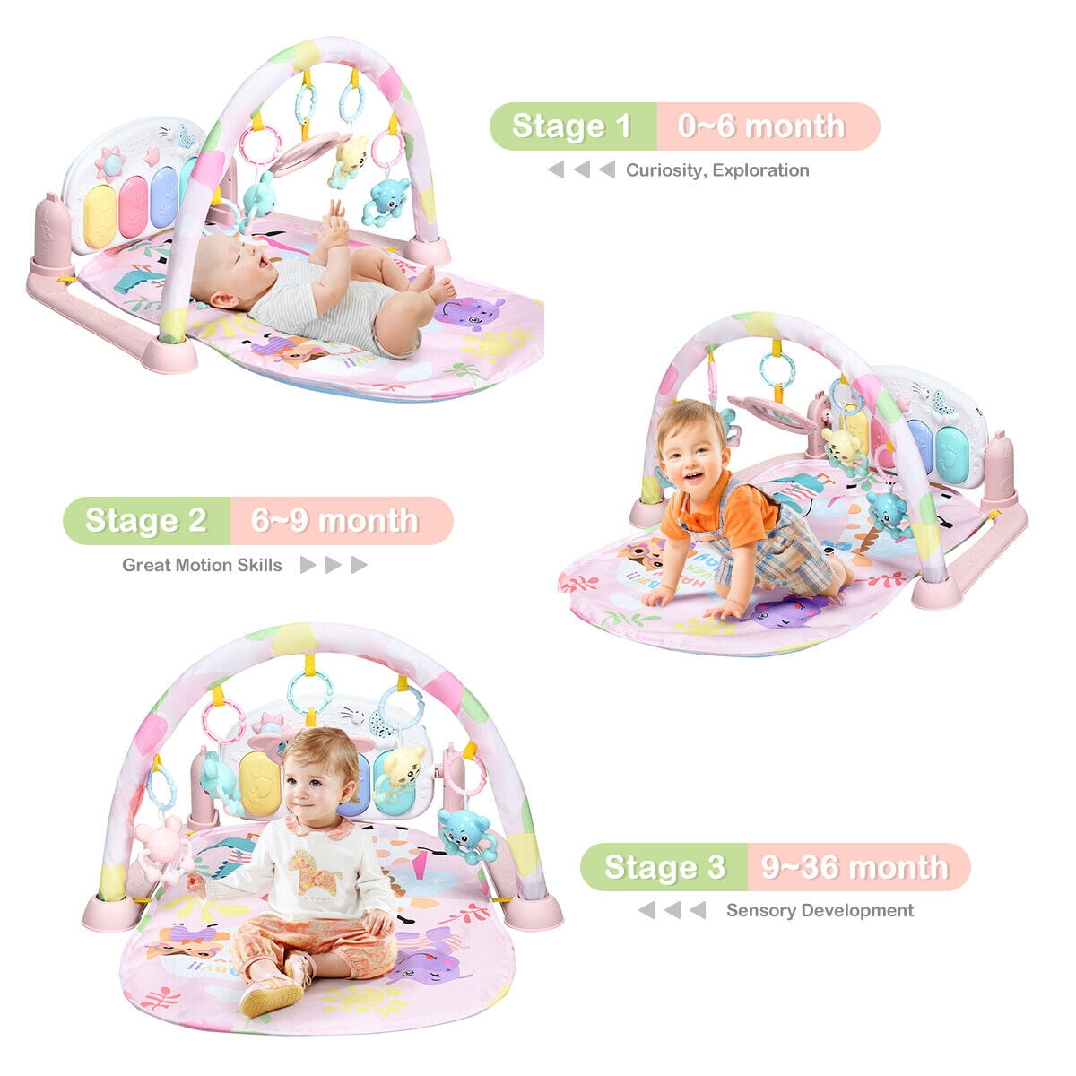 baby play gym with lights and music
