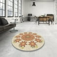 thumbnail image 4 of Ahgly Company Tapis d'Intérieur Lavables en Machine, Carrés Transitionnels Kaki Or, Carrés de 4', 4 of 7