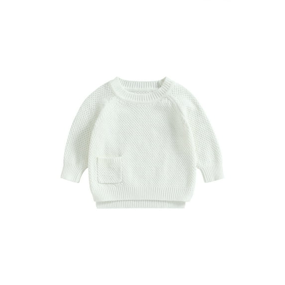 Bagilaanoe Newborn Baby Girl Boy Knitted Sweater Long Sleeve Pullover 3M 6M 9M 12M 18M 24M Infant Warm Jumpers Tops Fall Loose Knitwear