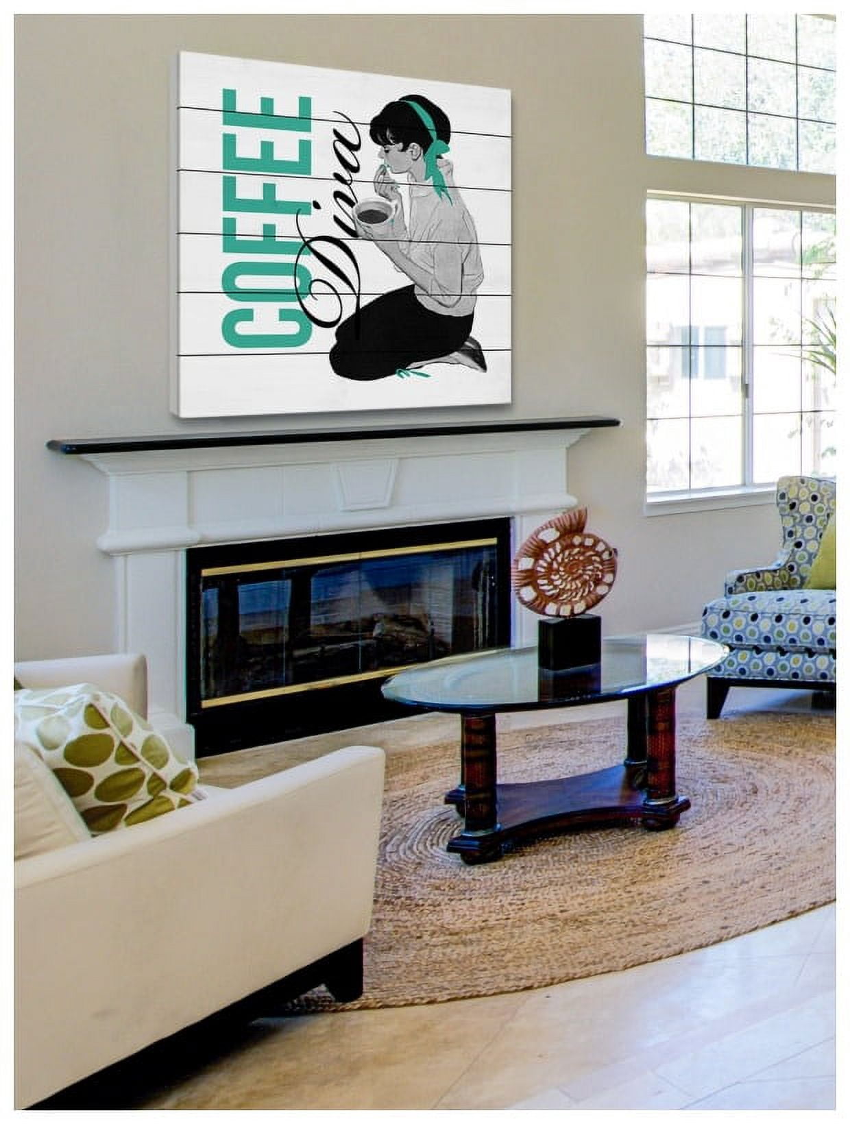 Marmont Hill "Coffee Diva 2" Painting Print on White Wood