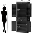 thumbnail image 2 of ChVans 72" Tall Kitchen Pantry with 4 Doors, Storage Cabinet with 1 Large Drawer 6 Hanging Shelves, Freestanding Cupboard for Dining Room Living Room, 2 of 8