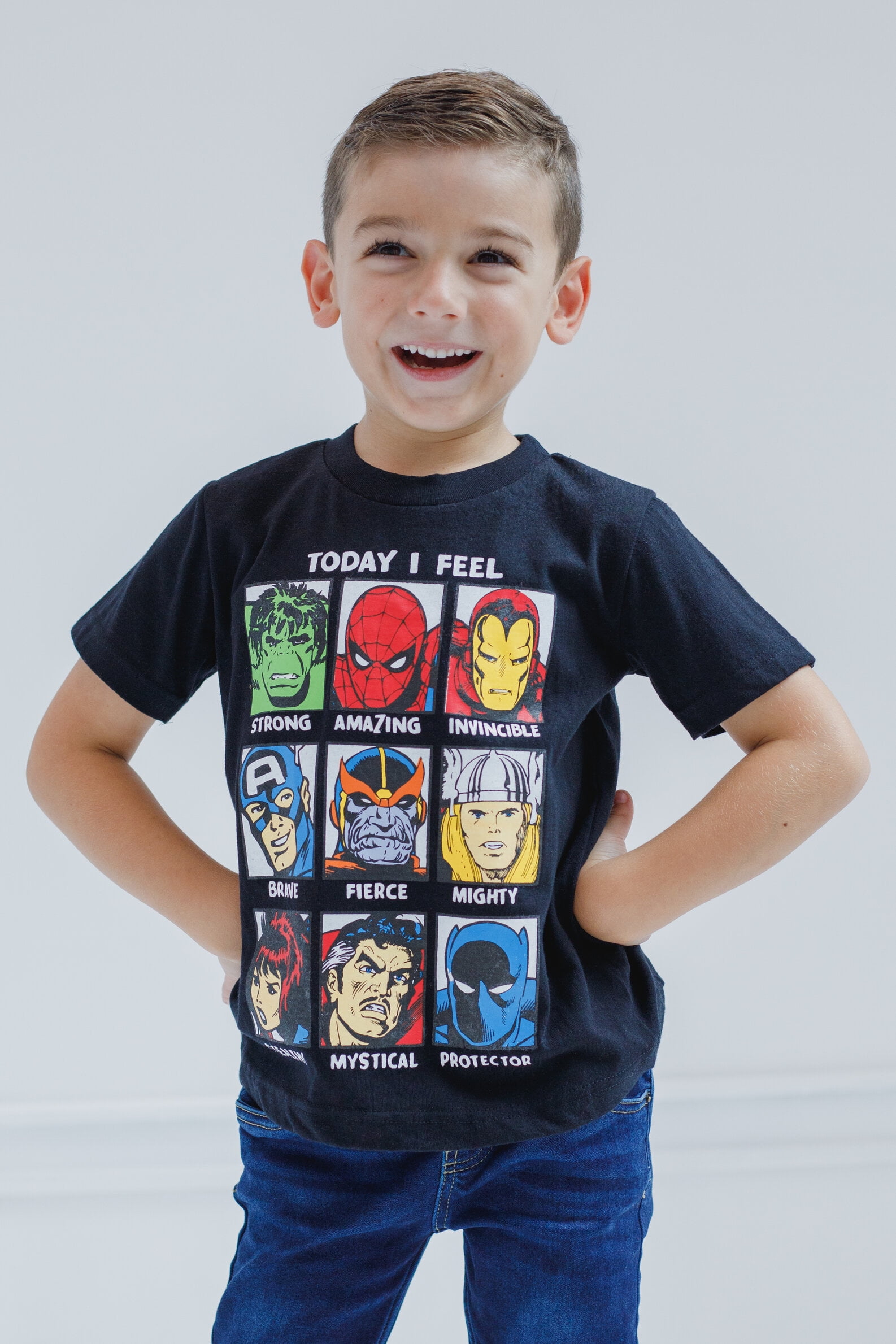 Marvel Avengers Spider-Man Iron Man Thor Toddler Boys 3 Pack T-Shirts Toddler to Big Kid