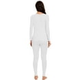 thumbnail image 3 of Womens Thermal Base Layer Set Long Sleeve Shirt & Leggings for Fall/Winter – Lounge Pajamas Set for Women, 3 of 6