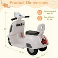 thumbnail image 3 of Pircart Kids Mini Motorcycle, 6V Electric Ride on Toy with Music, Realistic Horn, Light, 2 Electric Toddler Motorcycle for Kids Age 3+, White, 3 of 9