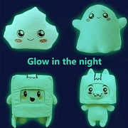 Plushies Glow in The Dark, Boxy Plush Toy, Anime Lanky Toys, Soft Stuffed Plushies Removable Cute Robot Doll, Great Collections for Cartoon Fans (Luminous-Box) 4PCS