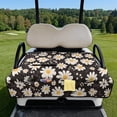 thumbnail image 2 of FUIALDOLG Universal Fit White Daisy Flower Golf Cart Cover 51x30Inch Anti Skid Golf Cart Seat Cover With Pocket,Two-Seat Golf Carts Replacement Cushion Universal for Club Car, 2 of 8
