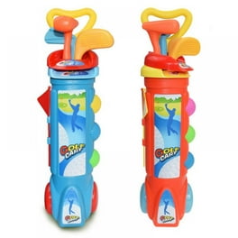 Kid s Happy Golfer Toy Golf Set w 3 Golf Balls 3 Types of Clubs 2 Practice Holes Perfect Golf Set for Children Red Walmart