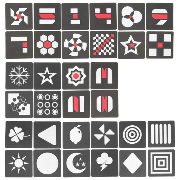 Black and White High Contrast Baby Training Cards Newborn Visual Stimulation Puzzle Early Learning Toys