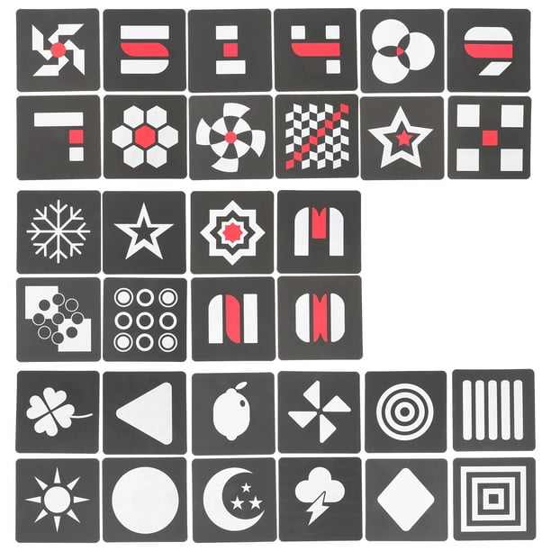 FELTECHELECTR 1 juego de tarjetas didácticas en blanco y negro para bebés, juguetes de aprendizaje visual para bebés, tarjetas de aprendizaje
