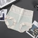 thumbnail image 3 of Gibobby Ropa interior termica XuanLing Custom Mediados cintura Calzoncillos sin costuras Ropa interior transpirable encaje Bragas para mujeres (Azul, XL), 3 of 4